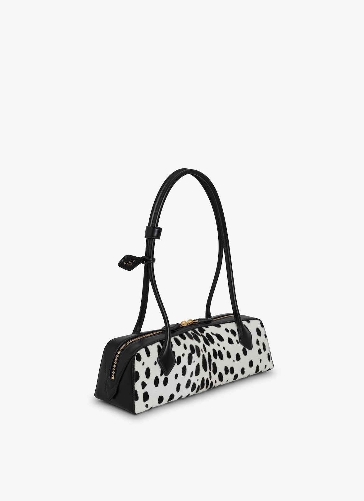 LE TECKEL MEDIUM BAG IN PONY DOTS ALAÏA WHITE/BLACK LE TECKEL MEDIUM BAG IN PONY DOTS